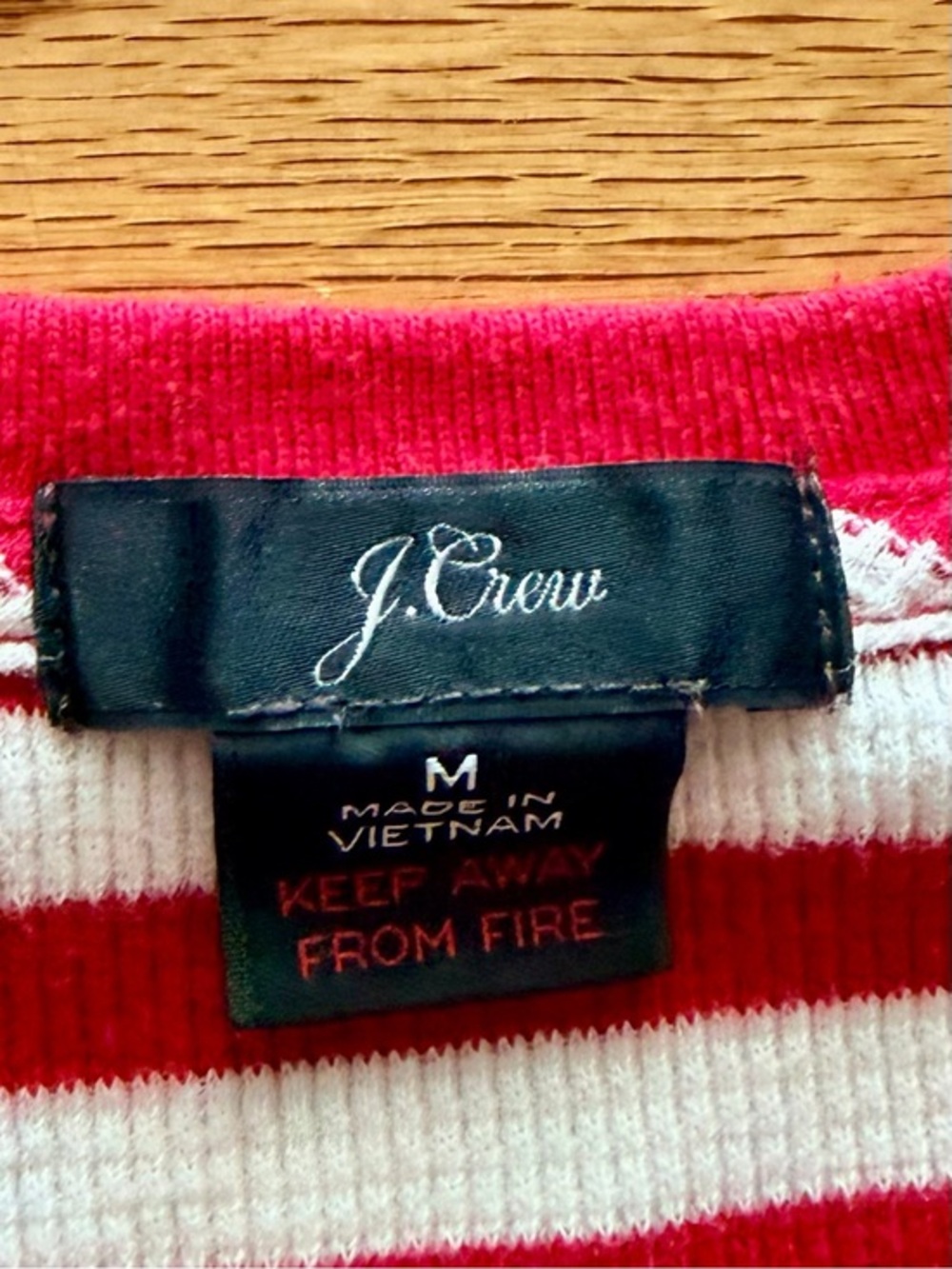 J. Crew Red and White Striped Henley Pajama Set